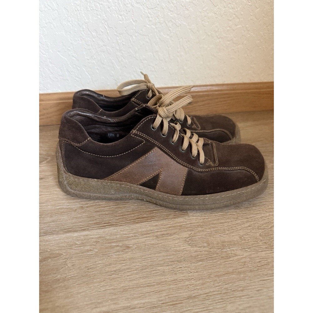 VTG Banana Republic Men’s Leather Square Toe Lace Up Shoes Brown 10.5 D Italy
